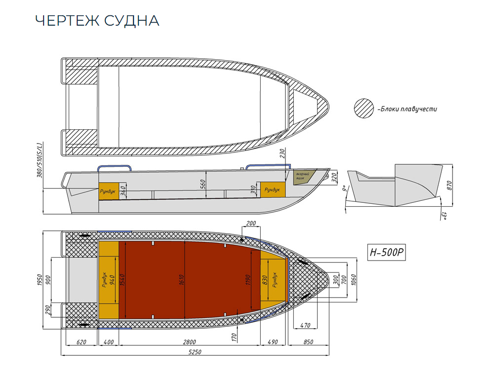 Алюминиевая лодка Неман-500 P 