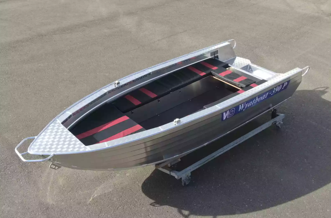 Алюминиевая лодка Wyatboat-390РМ увеличенный борт 