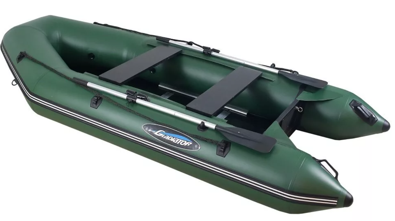МОТОРНО-ГРЕБНАЯ ЛОДКА ПВХ GLADIATOR A 320 ТК С ФАНЕРНЫМ ПОЛОМ 