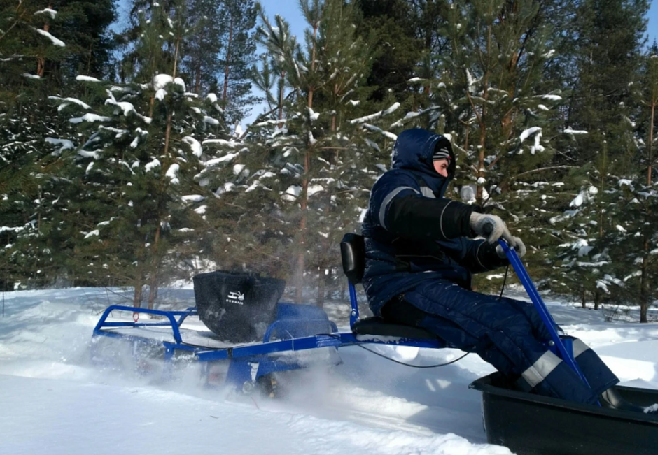 Мотобуксировщик толкач Альбатрос-XL8 с модулем. Без фары, тележки 