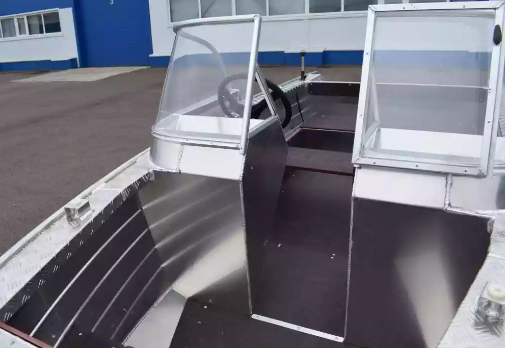 Алюминиевая лодка Wyatboat-390 DCM Увеличенный борт 
