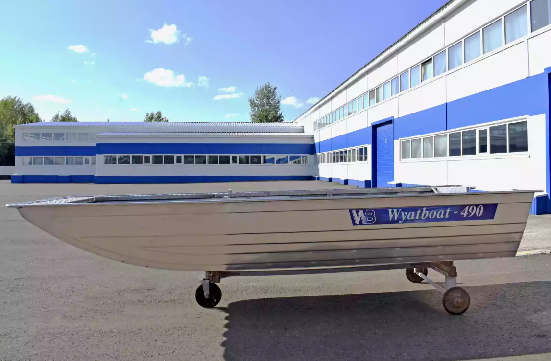 Алюминиевая лодка Wyatboat-490 Jonboat 