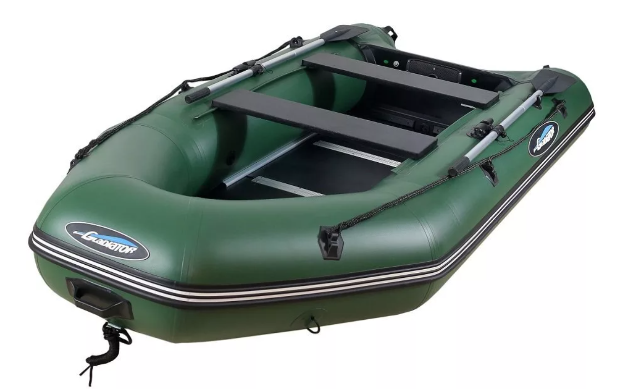 МОТОРНО-ГРЕБНАЯ ЛОДКА ПВХ GLADIATOR A 320 ТК С ФАНЕРНЫМ ПОЛОМ 