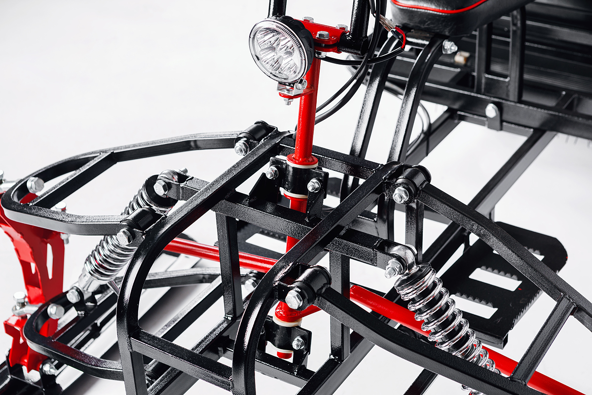 Лыжный модуль IKUDZO с подогревом ручек металлические лыжи 