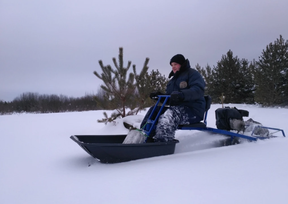 Мотобуксировщик толкач Альбатрос-XL8 с модулем. Без фары, тележки 