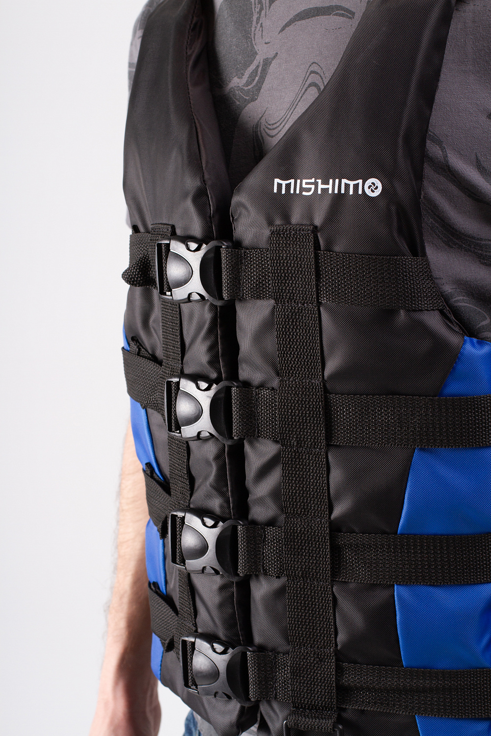 Жилет спасательный MISHIMO PRO Премиум качества Черно-синий 