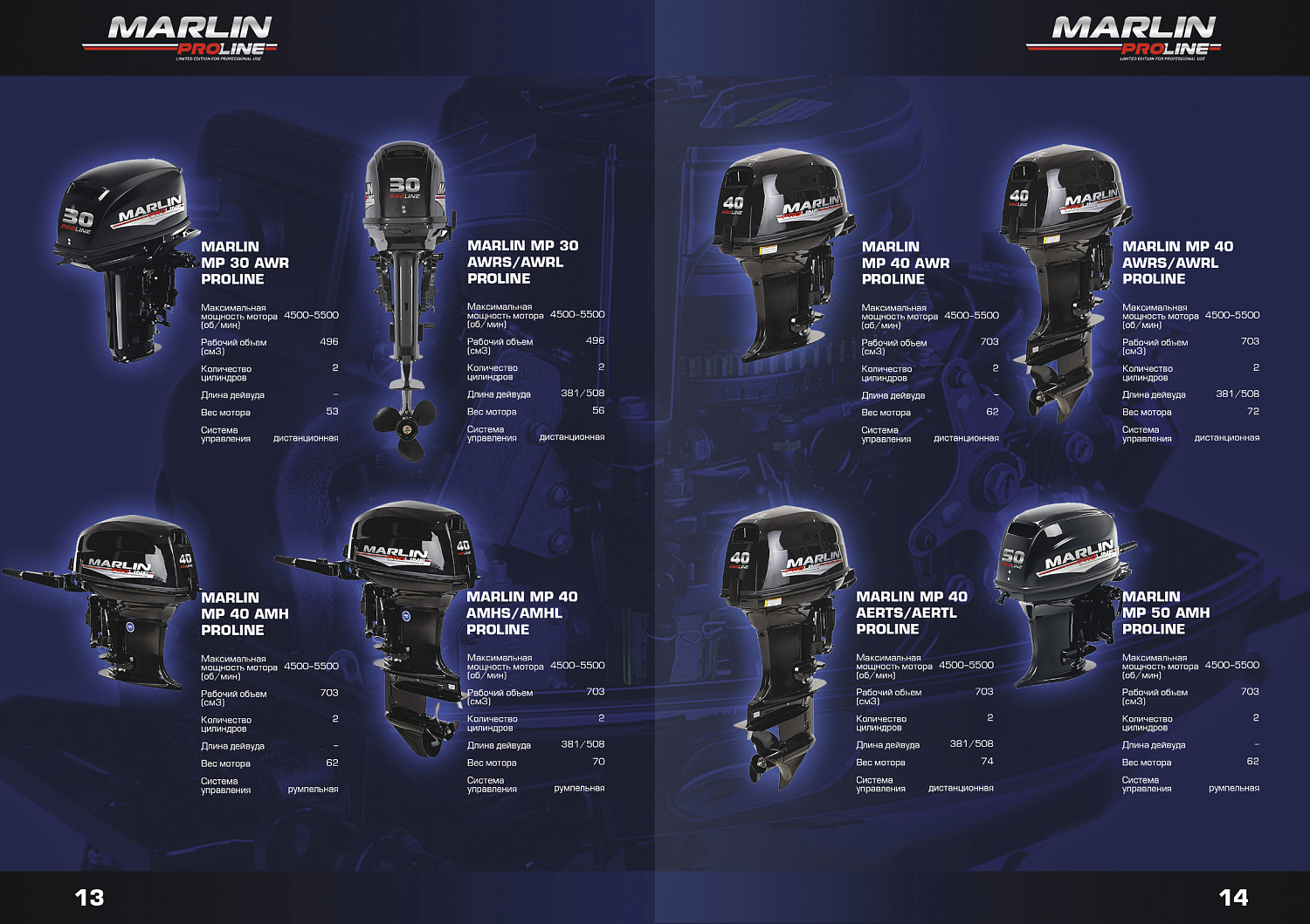 Лодочный мотор MARLIN PROLINE MP 9.9 (20) AWRS FORCE 