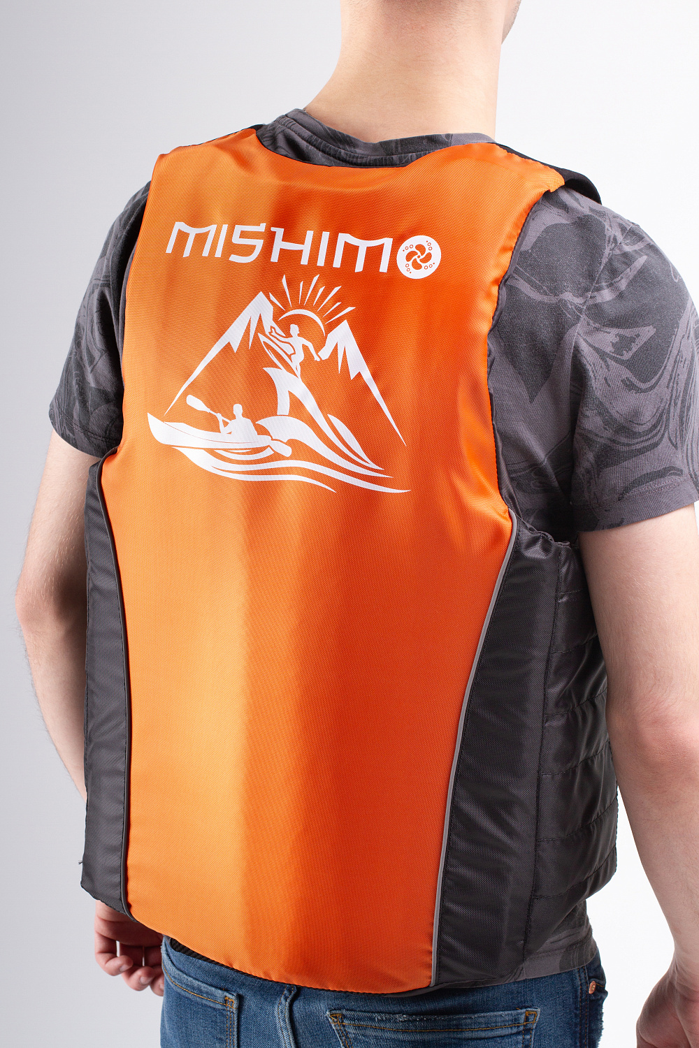 Жилет спасательный MISHIMO PRO Премиум качества Черно-оранжевый 